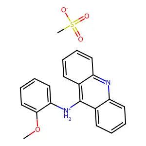 acridin-9-yl-(2-methoxyphenyl)azaniummethanesulfonate structure