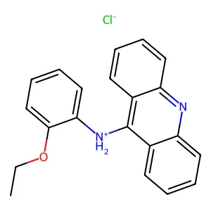 ACRIDINE, 9-(o-ETHOXYANILINO)-, HYDROCHLORIDE structure