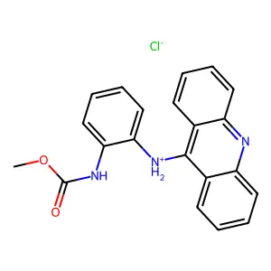o-(9-Acridinylamino)carbanilic acid methyl ester hydrochloride structure