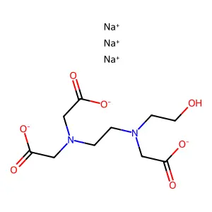 Trisodium HEDTA structure