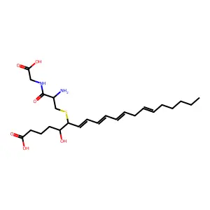 S-(1-Carboxy-4-hydroxynonadeca-6,8,10,13-tetraen-5-yl)cysteinylglycine structure