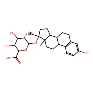 (2S,3S,4S,5R,6S)-6-[[(13S)-17-ethynyl-3-hydroxy-13-methyl-7,8,9,11,12,14,15,16-octahydro-6H-cyclopenta[a]phenanthren-17-yl]oxy]-3,4,5-trihydroxyoxane-2-carboxylic acid structure