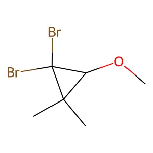 1,1-dibromo-3-methoxy-2,2-dimethylcyclopropane structure