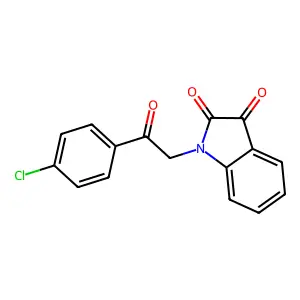 1-[2-(4-chlorophenyl)-2-oxoethyl]indole-2,3-dione structure