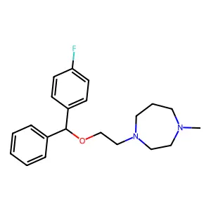 1-(2-((p-Fluoro-alpha-phenylbenzyl)oxy)ethyl)-4-methylhexahydro-1H-1,4-diazepine structure