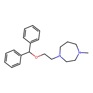 1-(2-benzhydryloxyethyl)-4-methyl-1,4-diazepane structure