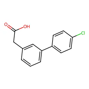 2-[3-(4-chlorophenyl)phenyl]acetic acid structure