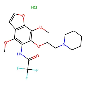 N-(4,7-Dimethoxy-6-(2-piperidinoethoxy)-5-benzofuranyl)trifluoroacetamide hydrochloride structure