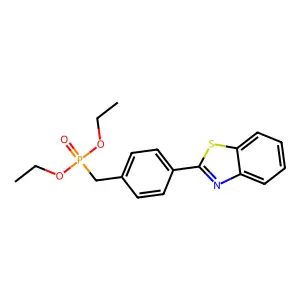 2-[4-(diethoxyphosphorylmethyl)phenyl]-1,3-benzothiazole structure