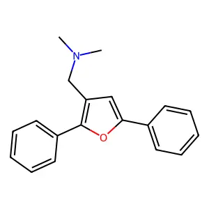 1-(2,5-diphenylfuran-3-yl)-N,N-dimethylmethanamine structure