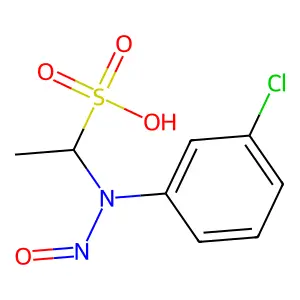 1-(3-chloro-N-nitrosoanilino)ethanesulfonic acid structure