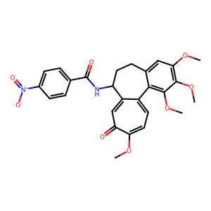 4-nitro-N-[(7S)-1,2,3,10-tetramethoxy-9-oxo-6,7-dihydro-5H-benzo[a]heptalen-7-yl]benzamide structure