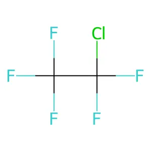 Chloropentafluoroethane or Regrigerant gas R 115 [UN1020]  [Non-flammable gas] structure