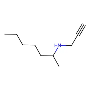 N-prop-2-ynylheptan-2-amine structure