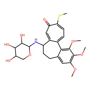 1,2,3-trimethoxy-10-methylsulfanyl-7-[(3,4,5-trihydroxyoxan-2-yl)amino]-6,7-dihydro-5H-benzo[a]heptalen-9-one structure