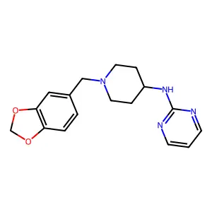 N-[1-(1,3-benzodioxol-5-ylmethyl)piperidin-4-yl]pyrimidin-2-amine structure