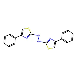 1,2-bis(4-phenyl-1,3-thiazol-2-yl)hydrazine structure
