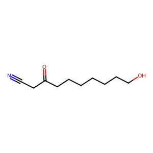 10-hydroxy-3-oxodecanenitrile structure
