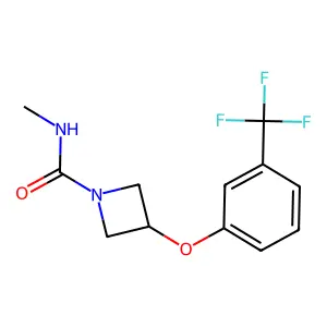 N-methyl-3-[3-(trifluoromethyl)phenoxy]azetidine-1-carboxamide structure