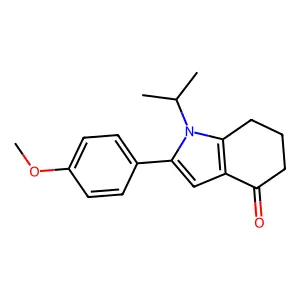 2-(4-methoxyphenyl)-1-propan-2-yl-6,7-dihydro-5H-indol-4-one structure