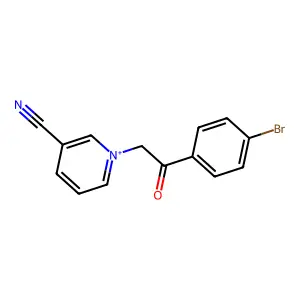 1-[2-(4-BROMOPHENYL)-2-OXOETHYL]-3-CYANOPYRIDIN-1-IUM structure