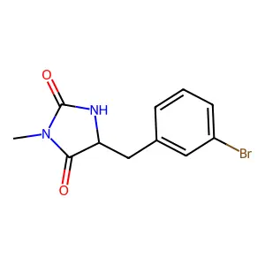 5-(m-Bromobenzyl)-3-methylhydantoin structure