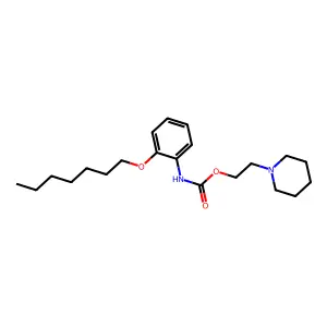 2-piperidin-1-ylethyl N-(2-heptoxyphenyl)carbamate structure