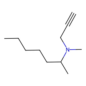 N-methyl-N-prop-2-ynylheptan-2-amine structure