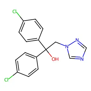 1,1-bis(4-chlorophenyl)-2-(1,2,4-triazol-1-yl)ethanol structure