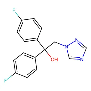 1,1-bis(4-fluorophenyl)-2-(1,2,4-triazol-1-yl)ethanol structure
