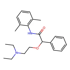 O-(2-Diethylaminoethyl)-2',6'-mandeloxylidide structure
