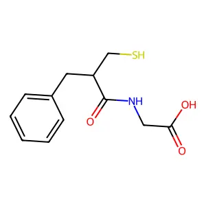 2-[(2-benzyl-3-sulfanylpropanoyl)amino]acetic acid structure