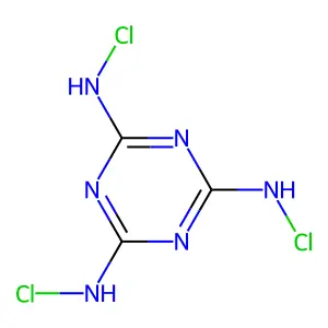 TRICHLOROMELAMINE structure