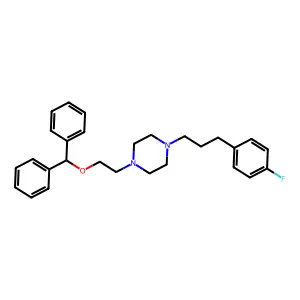 1-(2-(Diphenylmethoxy)ethyl)-4-(3-(4-fluorophenyl)propyl)piperazine structure