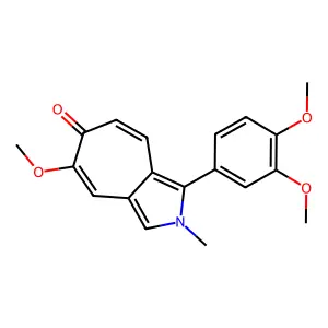 1-(3,4-dimethoxyphenyl)-5-methoxy-2-methylcyclohepta[c]pyrrol-6-one structure