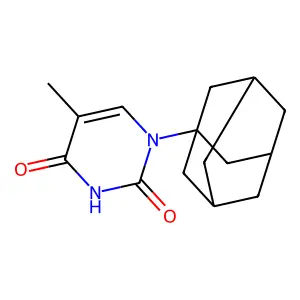 1-(1-adamantyl)-5-methylpyrimidine-2,4-dione structure