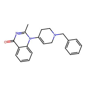1-(1-benzyl-3,6-dihydro-2H-pyridin-4-yl)-2-methylquinazolin-4-one structure