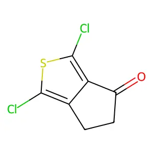 1,3-dichloro-5,6-dihydrocyclopenta[c]thiophen-4-one structure