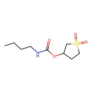 1,1-dioxidotetrahydrothiophen-3-yl butylcarbamate structure