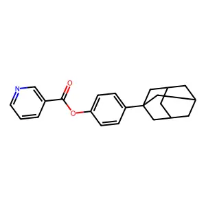 p-(1-Adamantyl)phenyl nicotinate structure