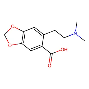 1,3-Benzodioxole-5-carboxylic acid, 6-(2-(dimethylamino)ethyl)- structure