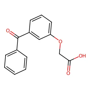 ACETIC ACID, (m-BENZOYLPHENOXY)- structure