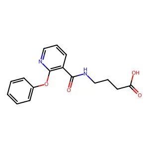 BUTYRIC ACID, 4-(2-PHENOXYNICOTINAMIDO)- structure