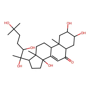 (2S,3R,5R,9R,10R,13R,14S,17S)-2,3,14-trihydroxy-10,13-dimethyl-17-[(3R)-2,3,6-trihydroxy-6-methylheptan-2-yl]-2,3,4,5,9,11,12,15,16,17-decahydro-1H-cyclopenta[a]phenanthren-6-one structure