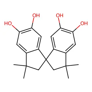 1,1'-Spirobi[1H-indene]-5,5',6,6'-tetrol, 2,2',3,3'-tetrahydro-3,3,3',3'-tetramethyl- structure