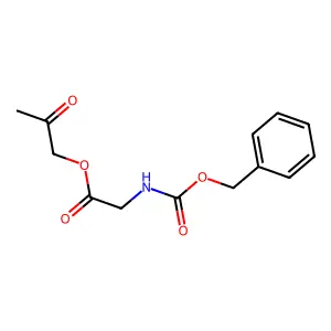 2-oxopropyl 2-(phenylmethoxycarbonylamino)acetate structure