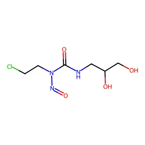 1-(2-chloroethyl)-3-(2,3-dihydroxypropyl)-1-nitrosourea structure