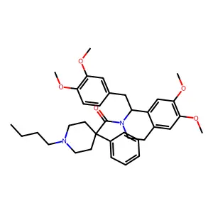 N-(1-Butyl-4-phenyl-4-piperidinyl)tetrahydropapaverine structure