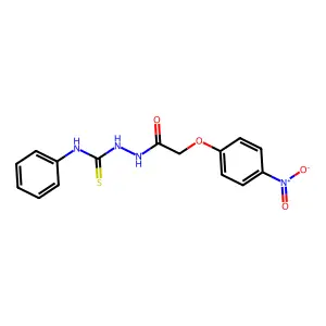 1-[[2-(4-nitrophenoxy)acetyl]amino]-3-phenylthiourea structure