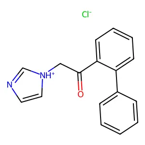 2-(1H-imidazol-1-ium-1-yl)-1-(2-phenylphenyl)ethanone chloride structure